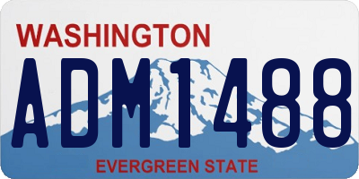WA license plate ADM1488