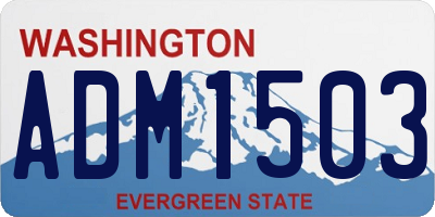 WA license plate ADM1503