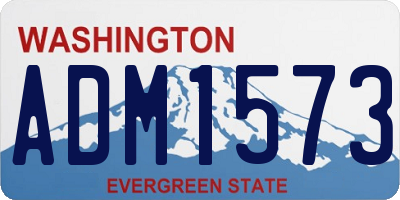 WA license plate ADM1573