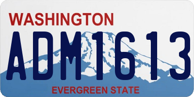 WA license plate ADM1613
