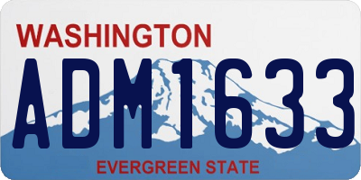 WA license plate ADM1633