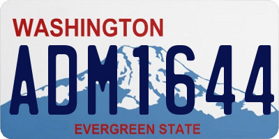 WA license plate ADM1644