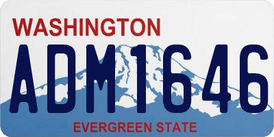 WA license plate ADM1646