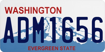WA license plate ADM1656