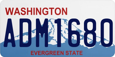 WA license plate ADM1680