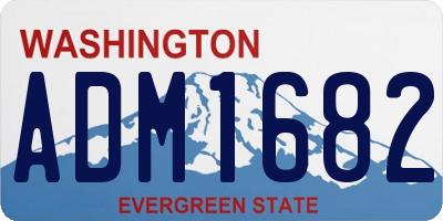 WA license plate ADM1682