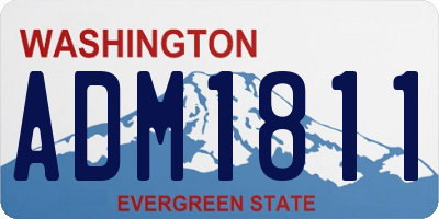 WA license plate ADM1811