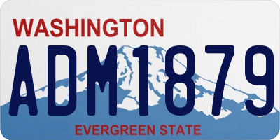 WA license plate ADM1879