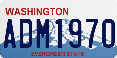 WA license plate ADM1970