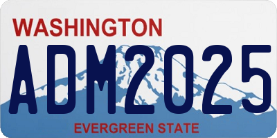 WA license plate ADM2025