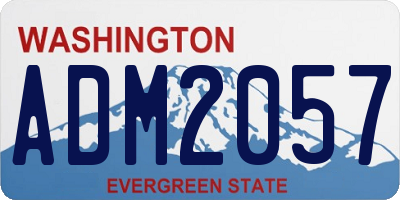 WA license plate ADM2057