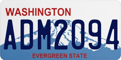 WA license plate ADM2094
