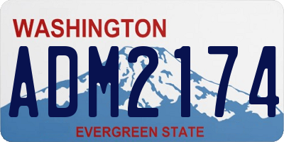 WA license plate ADM2174