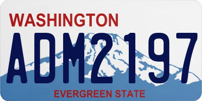 WA license plate ADM2197