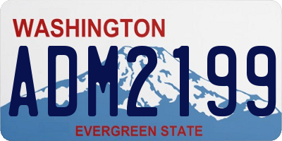WA license plate ADM2199