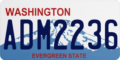 WA license plate ADM2236