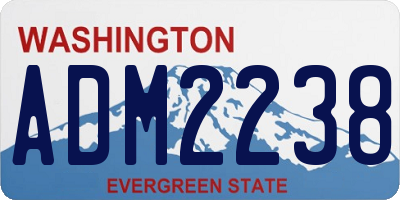 WA license plate ADM2238