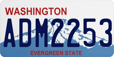 WA license plate ADM2253