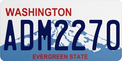 WA license plate ADM2270