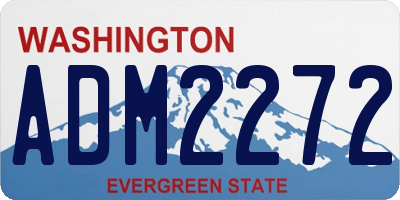 WA license plate ADM2272