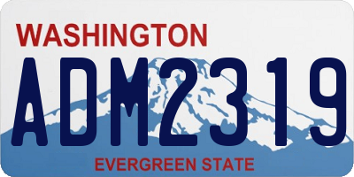 WA license plate ADM2319