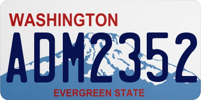 WA license plate ADM2352