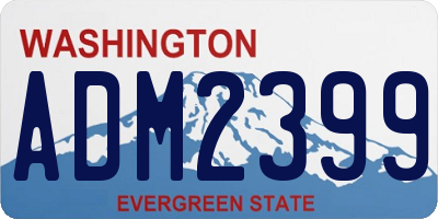 WA license plate ADM2399