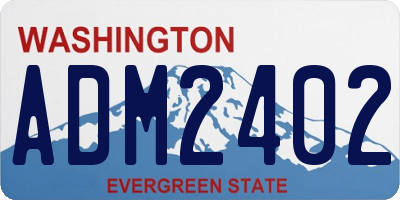 WA license plate ADM2402