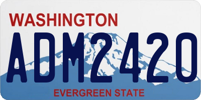 WA license plate ADM2420