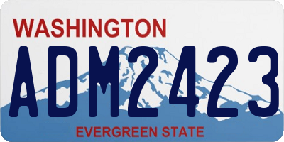 WA license plate ADM2423