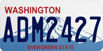 WA license plate ADM2427