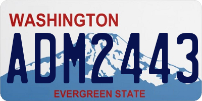 WA license plate ADM2443