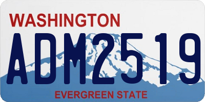WA license plate ADM2519