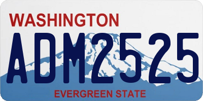 WA license plate ADM2525