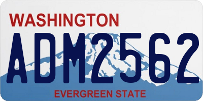 WA license plate ADM2562