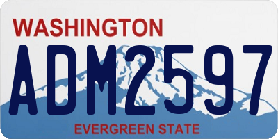 WA license plate ADM2597
