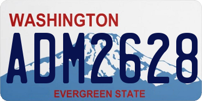 WA license plate ADM2628
