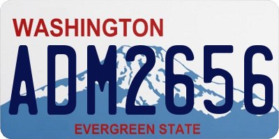 WA license plate ADM2656