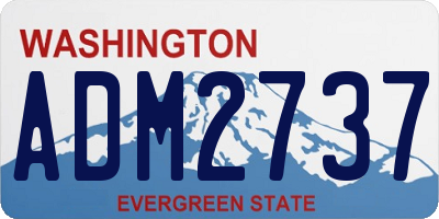 WA license plate ADM2737