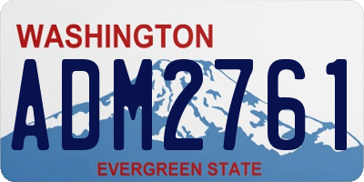 WA license plate ADM2761