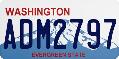 WA license plate ADM2797