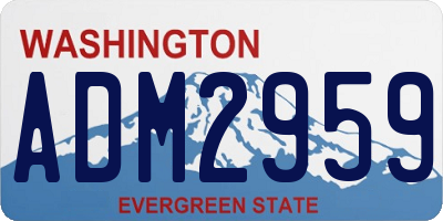 WA license plate ADM2959
