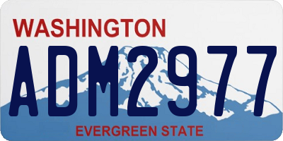 WA license plate ADM2977