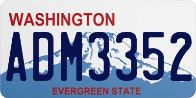 WA license plate ADM3352