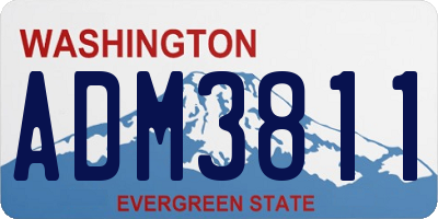 WA license plate ADM3811