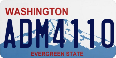 WA license plate ADM4110