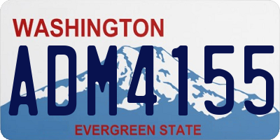 WA license plate ADM4155