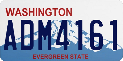 WA license plate ADM4161
