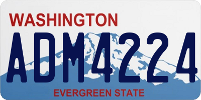 WA license plate ADM4224