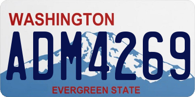 WA license plate ADM4269